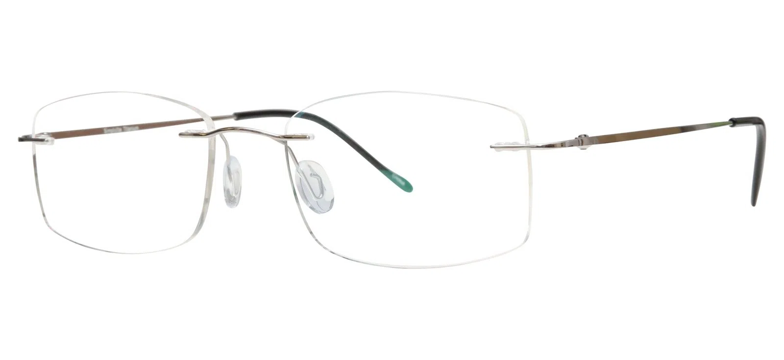 Blue Light Blocking Glasses Rectangle Rimless 201962 Eyeglasses Includes Blue Light Blocking Lenses - view 2